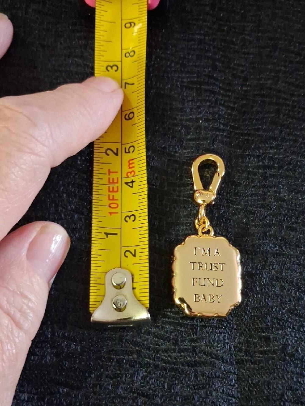 My Flat In Lonndon Gold Crystal Charm Pendant - Clear Rhinestones - Picture 3 of 3